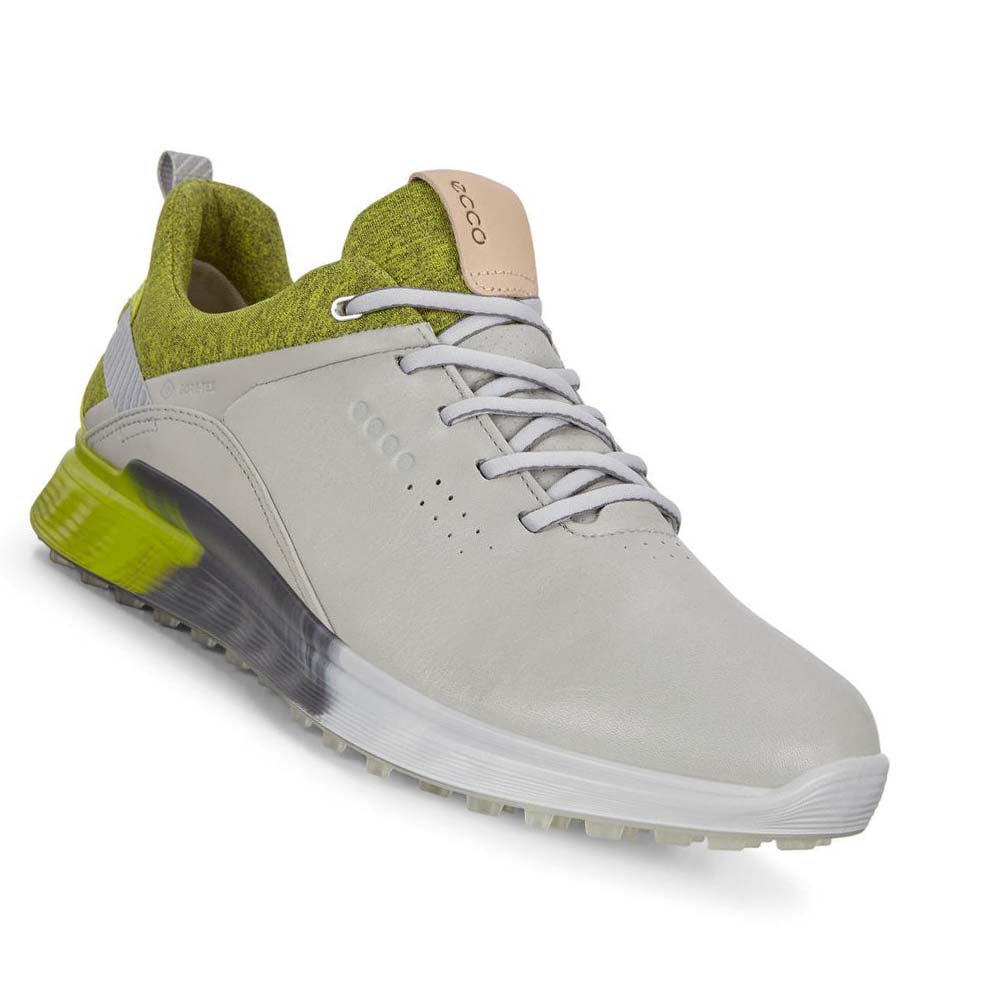 Férfi Ecco S-three Spikeless Golf Cipő Bézs | HU 556EBC